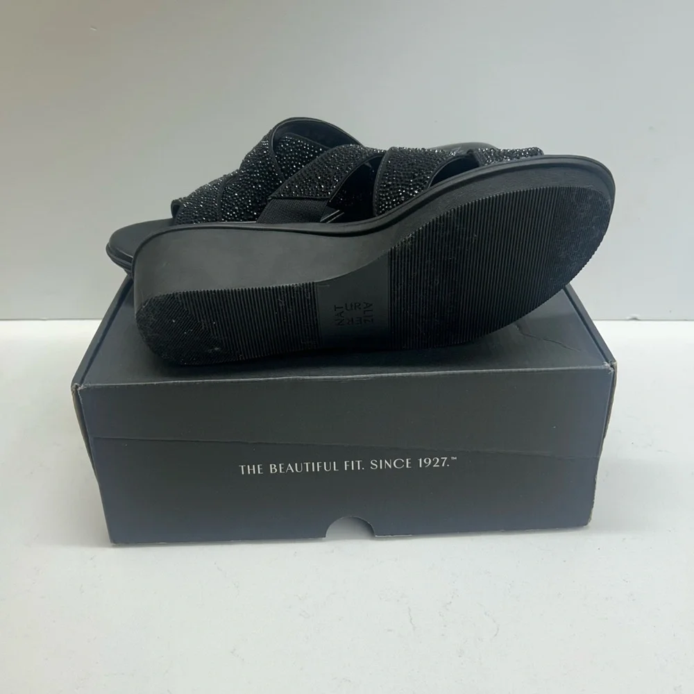 Naturalizer‎ Rowena  Black Wedge Sandals
